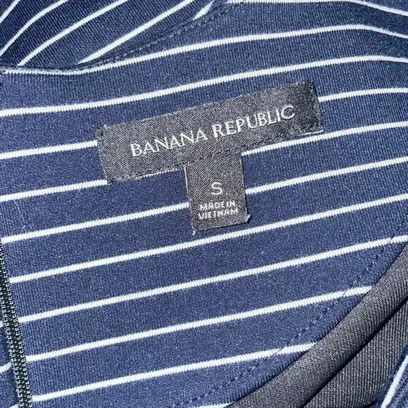 Banana Republic Navy and White Striped Blouse - Picture 3 of 6